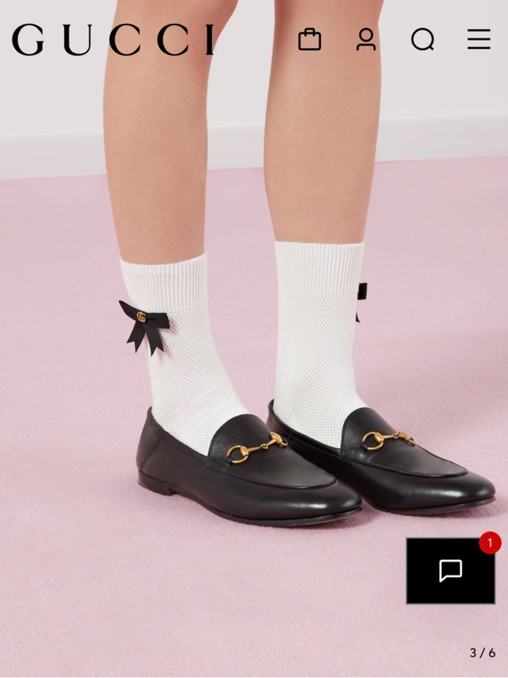 Gucci Black Leather Loafers with Gold Horsebit